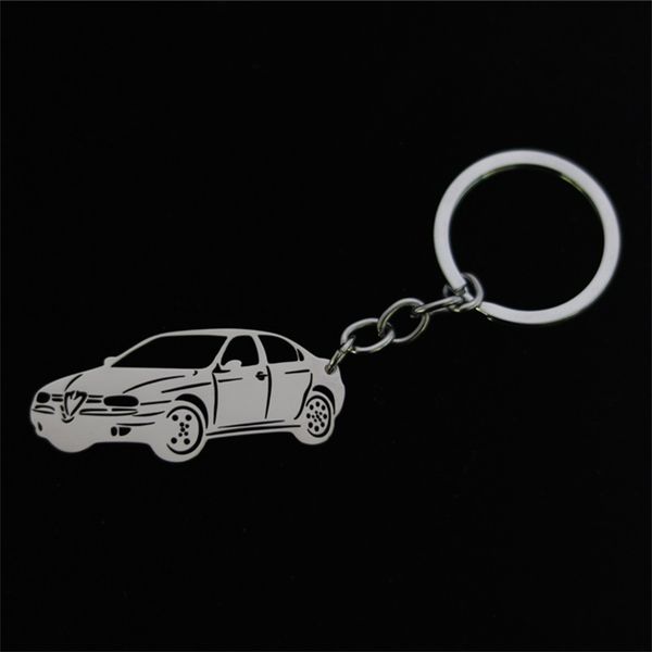 

personality hollow car pendant key chain stainless steel key chain jewelry, Silver