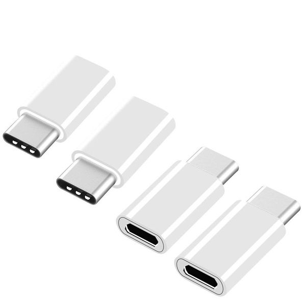 

4 pcs usb type-c to micro usb data charging adapters converters