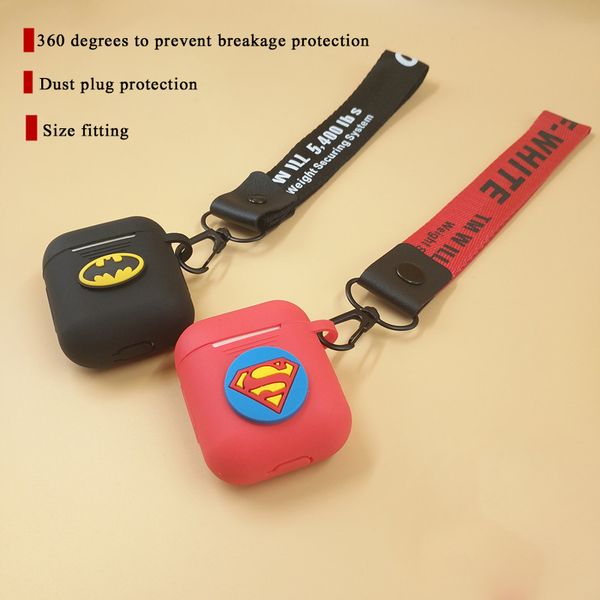 

Marvel uper hero non lip ilicone ca e for apple airpod ca e kin cover for airpod true wirele earphone box acce orie