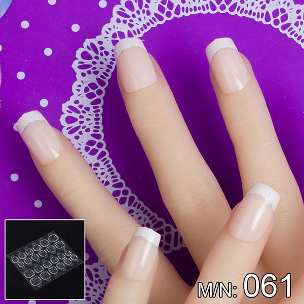 

jq 24 pcs nail art tips in 1 box with nail glue tape press on false tips full cover fake tip 10 sizes faux ongles jq061, Red;gold