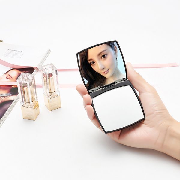 

mini mirror square shape girl mini double sides portable mirror pocket makeup cosmetics compact mirrors drop shipping