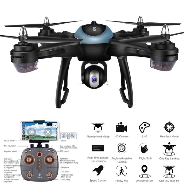 

Lh x38g dron dual gp fpv drone rc quadcopter with 1080p hd camera wifi headle mode remote control toy drone with camera hd