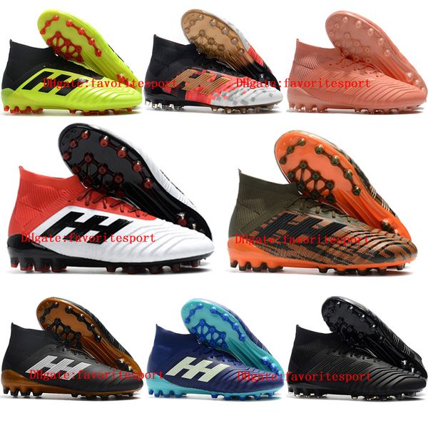 

2018 новое прибытие футбольная обувь Predator accelerator 18 мужские футбольные бутсы Predator 18.1 AG футбольные бутсы botas de futbol оранжевый горячий