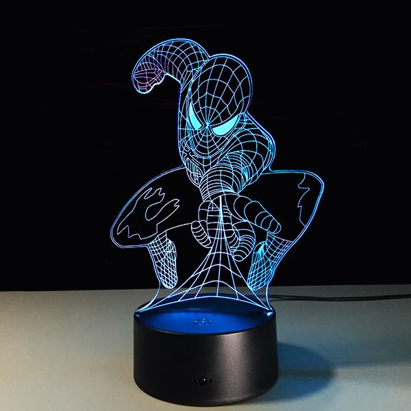 

Человек-паук LED Night Light для освещения Мальчики Девочки Спальня Украшение Смарт Маг
