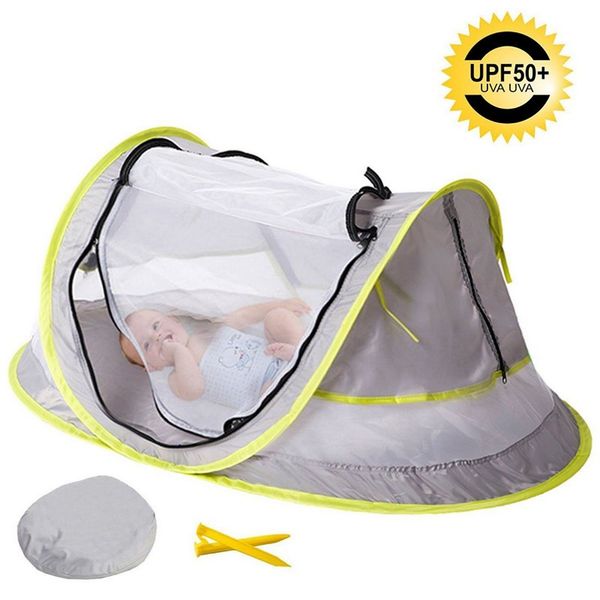 

2018 portable baby travel tent upf 50+ cribs up folding beach tent mosquito net uv protection toldos para el jardin