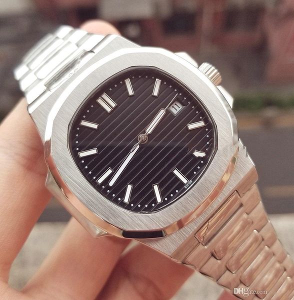 

топ nautilus спортивные часы мужчины марка автоматические monement роскошные часы розовое золото случае коричневый циферблат из нержавеющей, Slivery;brown