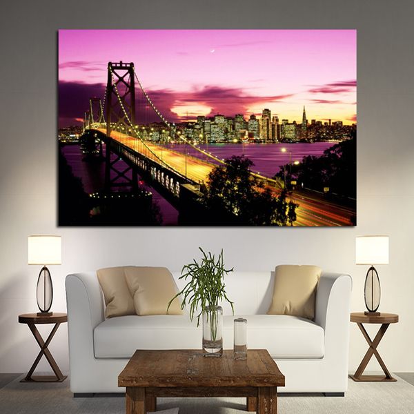 

нью-йорк бруклинский мост окленд-бей-бридж пейзаж холст картины плакаты и принты абстрактные настенные панно для гостиной