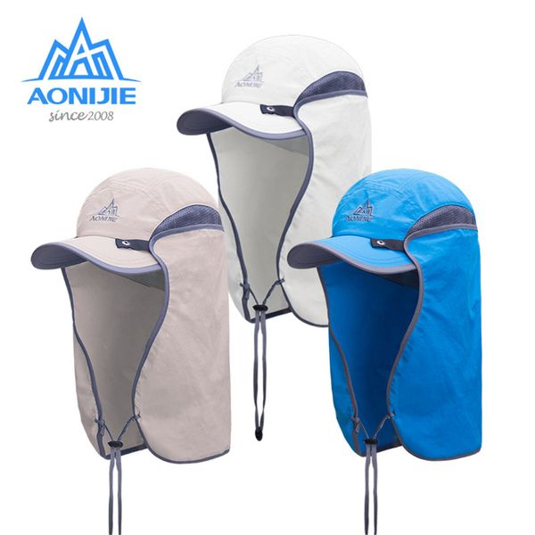 

aonijie outdoor multifunction detachable uv proof sun hat women/men folding visor cap for hiking fishing cycling, Black;white