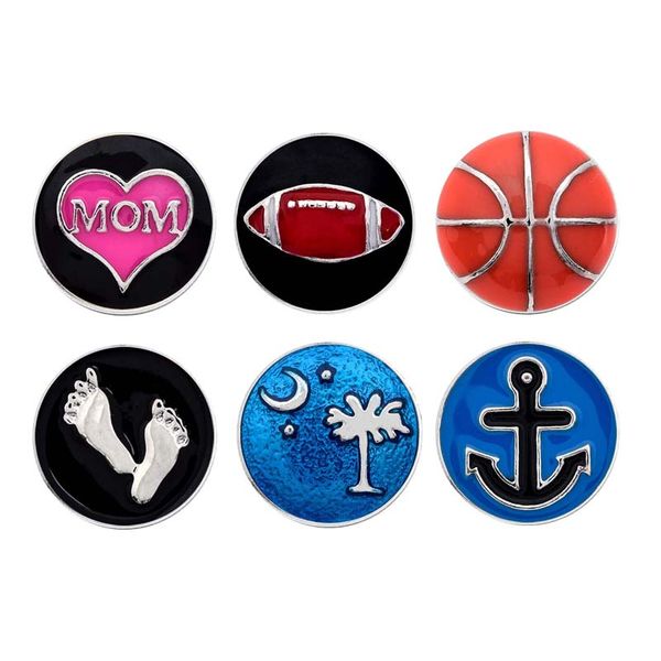 

072 3d 18mm 25mm rhinestone metal snap button for bracelet necklace jewelry for women fashion accessorie