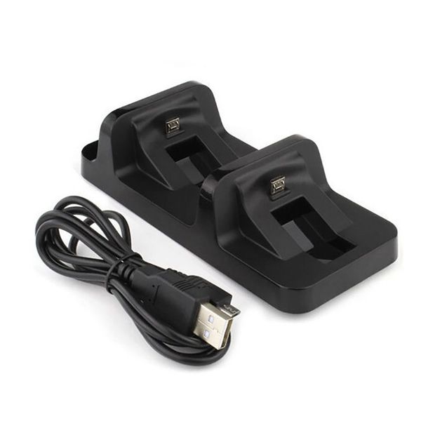 Supporto per stazione dock per caricabatterie doppio USB per PlayStation 4 / Slim / Pro Accessori per giochi per controller joystick PS4 SPEDIZIONE VELOCE di alta qualità