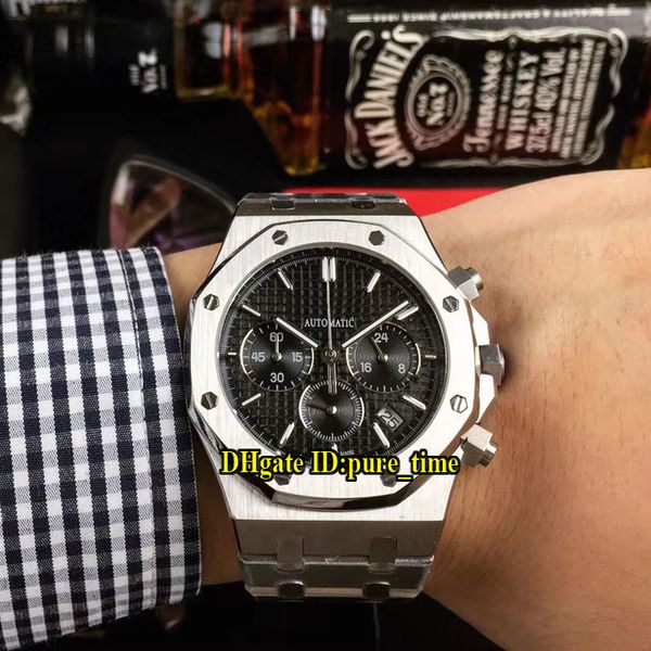 

New Royal 26320ST.OO.1220ST.01 Black Dial Miyota Quartz Chronograph Mens Watch Stopwatch Stainless Steel Band Sapphire Glass Watches