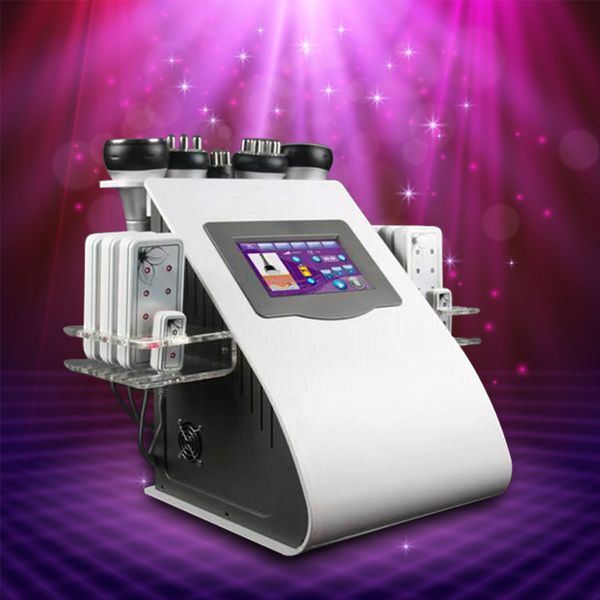 

new design 6 in 1 ultrasonic cavitation vacuum radio frequency lipo laser slimming machine for spa ce/dhl fast shipping
