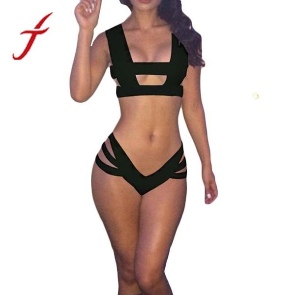 

feitong bandage bra set fashion women ladies hollow out lingerie seamless bra underwear sets black white clothing women, Red;black