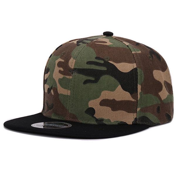 

camouflage snapback polyester cap blank flat camo baseball cap with no embroidery mens outdoor sports cap and hat for men and women, Blue;gray