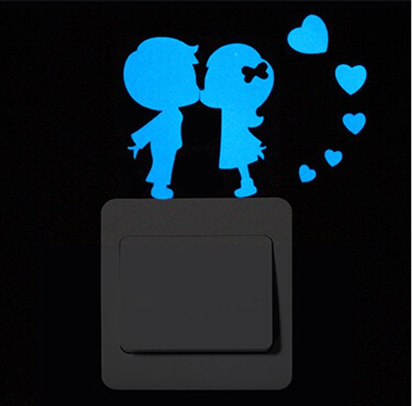 

switch wall sticker luminous fluorescent cartoon stickers creative cute diy murals glow in the dark home decoration