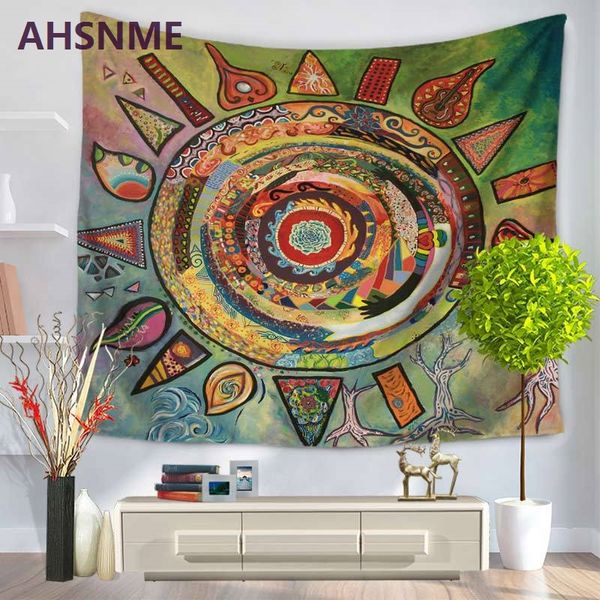 

ahsnme luxury european sun god home decor tapestry oil painting printing tapestry beach towel home textiles blanket 150x200/130x
