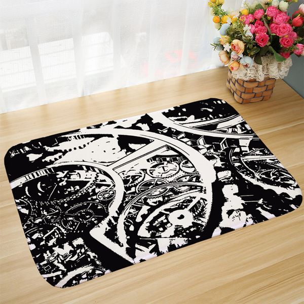 

the hands of clocks printing toilet bath mat super soft floor mat living room bedroom bathroom door mat anti slip rug floor carpet