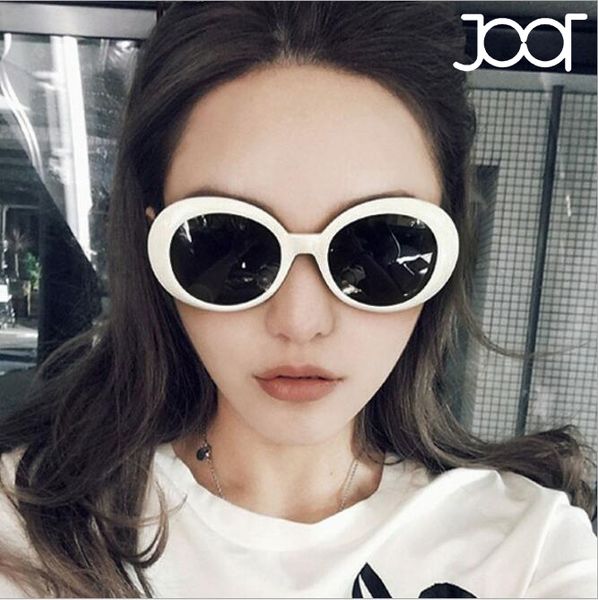 

new fashion sunglasses for man woman oval frame eyewear designer brand sun glasses uv400 lenses with box and cases, White;black