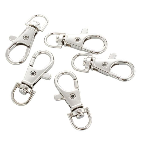 Durable Metal Carabiner Clip Style Spring Key Chain Keyring Swivel Lobster Clasp Clips Key Hooks Wholesales