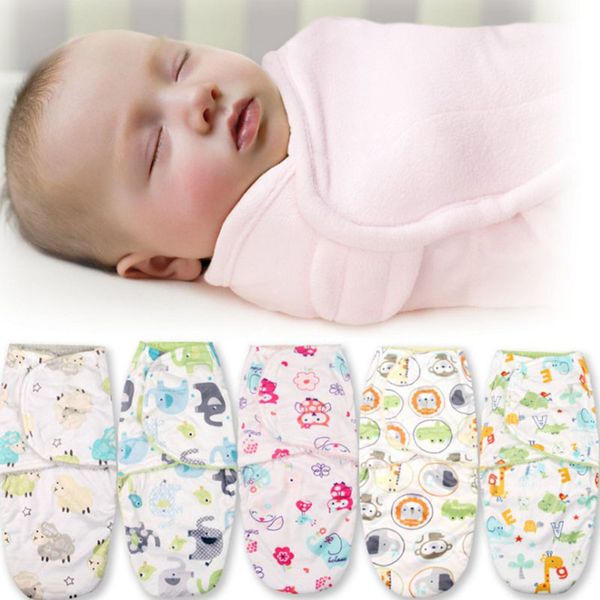 

2018 baby sleeping bag animal spring style thick coral velvet cartoon printed babys sleep sack newborns swaddle blanket