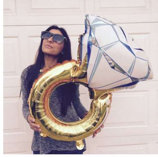 

inflatable air 43 balloon wedding ring decoration balloons balloon diamond foil inches helium big party event supplies cilpb