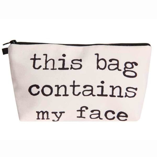 

jom tokoy 2018 3d printing cosmetic bag fashion women brand makeup bag travel organizer this bag contains my face