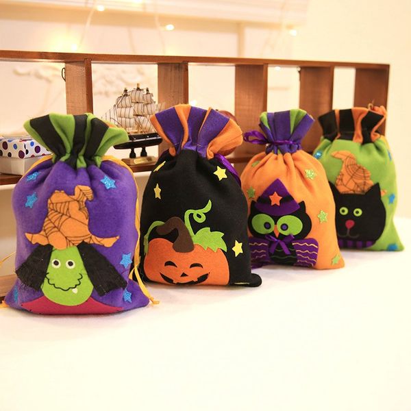 

halloween handbags candy bags for kids children halloween decoration horror pumpkin/witch/skull event party supplies