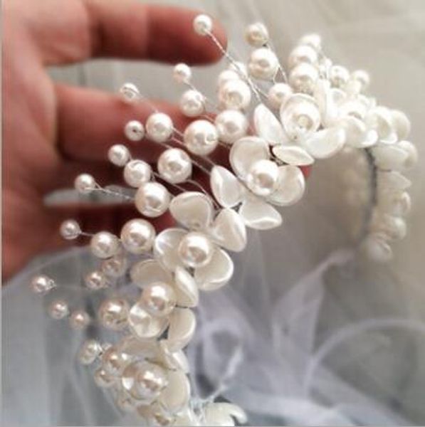 

new bride headwear, bride handmade pearl flower, crown ornament, bridal ornaments, Silver