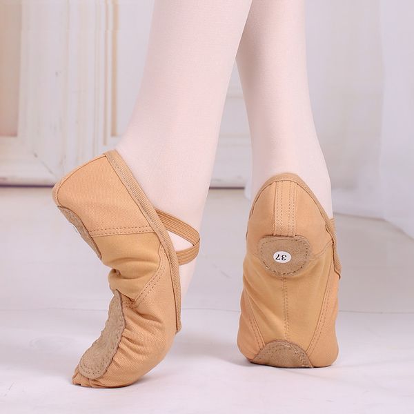 

canvans split sole ballet dance shoes wholesale adults women pointe ballet dance shoes slipper ballerina wear girls, Black;red