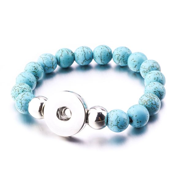 

5 colors 10mm turquoise snap button bracelet snaps jewelry 18mm snap bracelet diy ginger snap button jewelry, Golden;silver