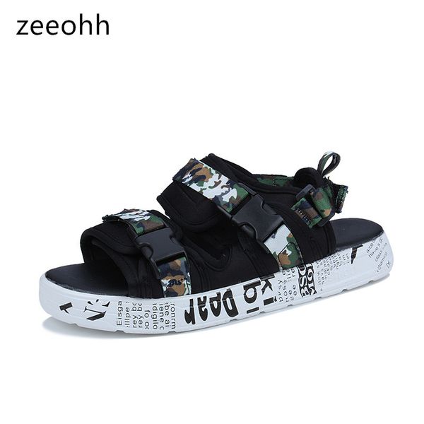 

zeeohh 2018 new male slippers men flats sandals casual men's shoes thicken anti slip open toe flip flops zapatos de mujer, Black