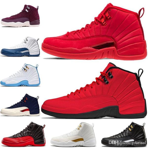 

new 12 12s bulls gym red michigan mens basketball shoes unc taxi nubuck college navy flu game french gamma blue zapatos sports sneakers