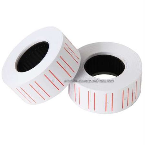 

promotional one roll 500pcs white adhesive price labels paper tag mark sticker for mx-5500 price gun labeller