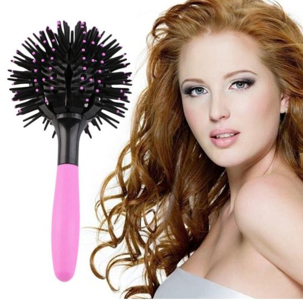 3d Round Hair Brushes Comb Salon Make Up 360 Degree Ball Styling