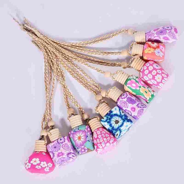 

hanging car air freshener perfume diffuser fragrance empty refillable bottle 15ml home car air purifier hanging ornament decoration 2018