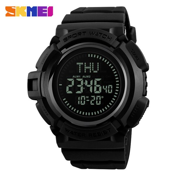 

skmei brand men outdoor compass sports watches led digital alarm wristwatches male relogio masculino clock, Slivery;brown