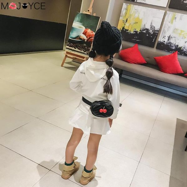 

cute cherry kids girls fanny packs belt leather chest bags casual shoulder waist bags mochila infantil