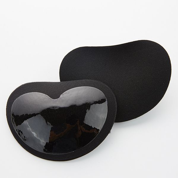 

2018 2pc black heart padding magic bra in ert pad pu h up gel adhe ive brea t enhancer bikini