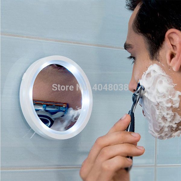 Makeup Mirrors Led Light 8 Times Magnifying Mirror Magnetic Base Rotating Portable Mini Round Cosmetic Beauty Tool Vanity