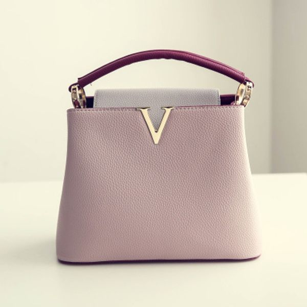 

CAPUCINES top-handle bags women leather handbags famous brand V bags designer handbags high quality shoulder crossbody Bag
