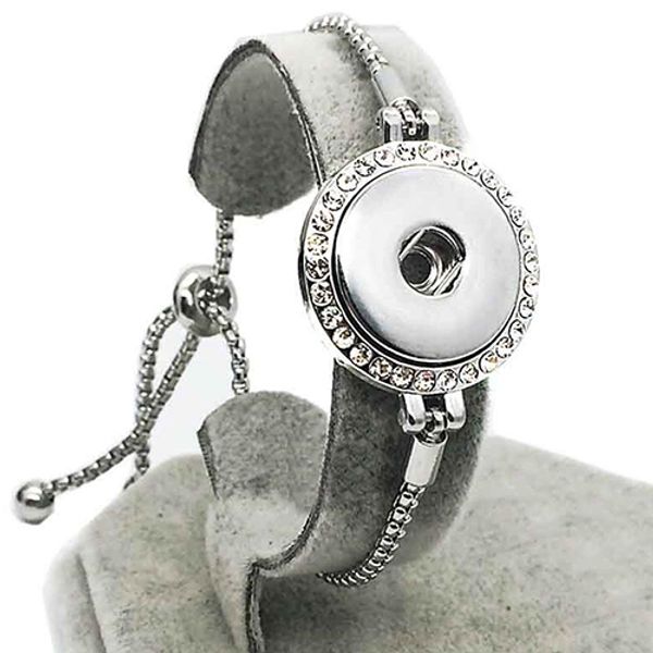 

золотой цвет регулируемый горный хрусталь цепи браслет для женщин мужчины оснастки кнопки ювелирные изделия fit 18 мм 20 мм diy оснастки кно, Golden;silver