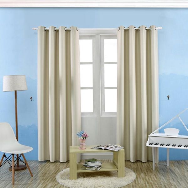 

wide width grommet hermal insulated window blackout curtain solid color room darken drapes