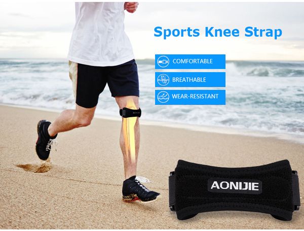 

fitness sportspatella knee strap knee tendon strap protector guard support pad belted sports brace black keenpads outdoor, Black;gray