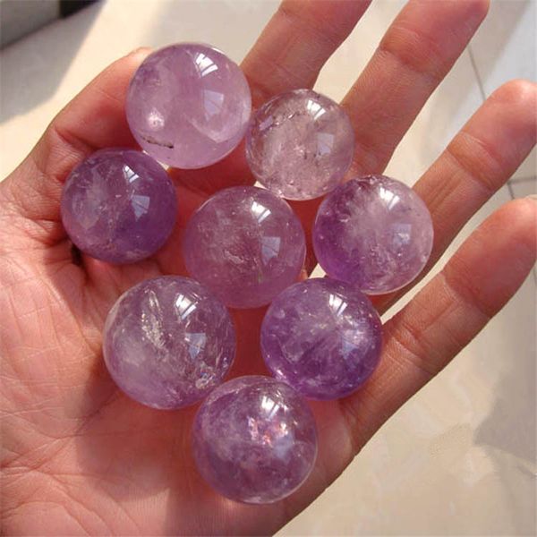 

100% natural clear amethyst crystal sphere ball healing gemstone multiple size crystal love natural stones and minerals