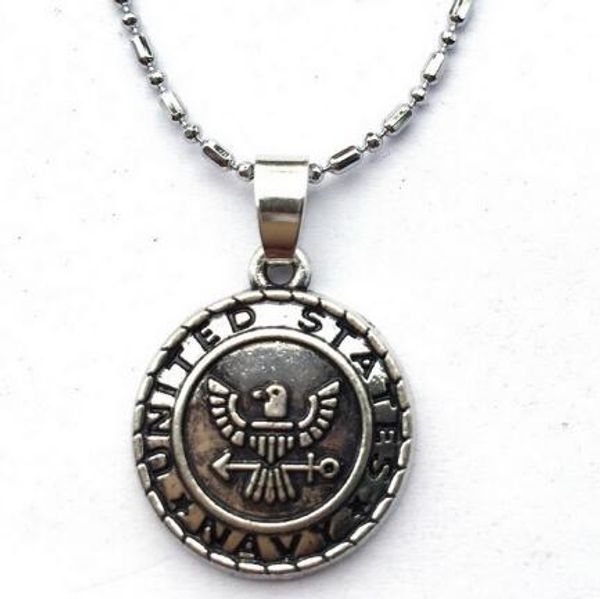 

10 шт. / лот вмс сша ожерелье -флот мама / жена / подруга подарок солдат военные украшения прямая поставка горячая вещь новый дизайн ювелирн, Silver