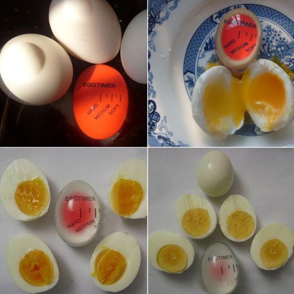 

creative kitchen assistant boiled eggs raw and cooked egg timer observer perfect color changing egg timer