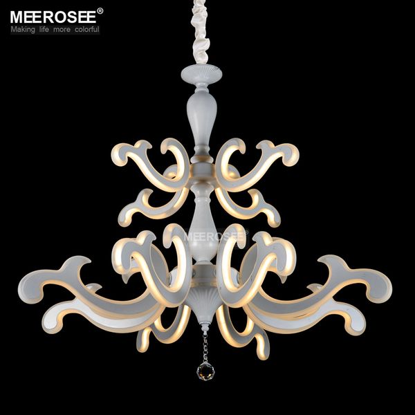 

new design chandelier led light fixture creative shape white acrylic lustres lamp for dining room l led chandelier lighting
