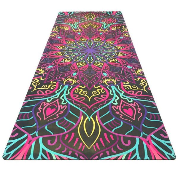

fashion pattern yoga fitness mat quality health non-slip suede rubber mat factory direct