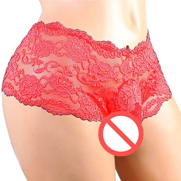 Hot Sexy Mens Lace Underwear Sissy Grid perizoma senza cuciture Enhance Pouch Bikini Slip Pantaloni da uomo