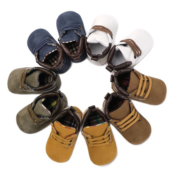 

baby shoes newborn soft sole lace-up boy moccasins prewalkers shoes kids footwear anti-slip infant baby booties